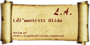 Löwentritt Alida névjegykártya